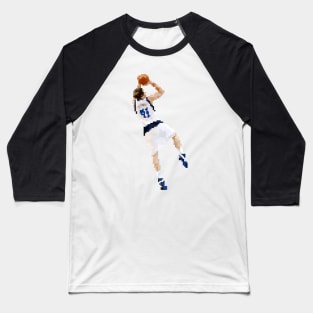 Dirk Nowitzki Fadeaway (Pixel Art) Baseball T-Shirt